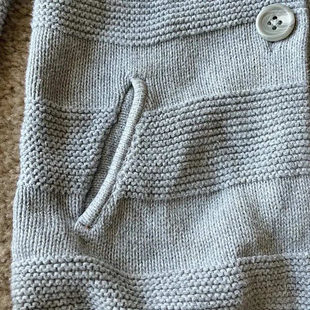 Gap toddler heather gray cotton knit sweater coat 4T